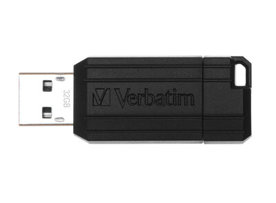 VERBATIM 32GB PINSTRIPE USB BLK
