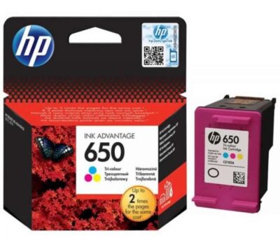 HP 650 TRI-COLOR INK CARTRIDGE