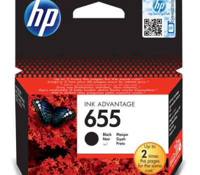 HP 655 BLACK ORIGINAL INK CARTRIDGE