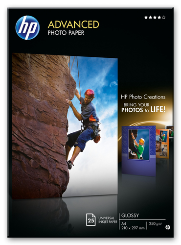 HP ADVANCED PHOTO PAPER A4 GLOSS 25SHTS