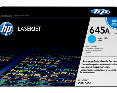 HP 645A CLJ 5500 CYAN PRINT CARTRIDGE.