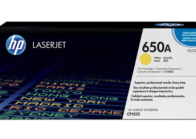 HP 650A COLOR LASERJET CP5525 YELLOW PRINT TONER CARTRIDGE