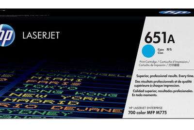 HP 651A CYAN TONER CARTRIDGE