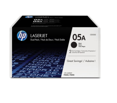 HP 05A BLACK TONER CARTRIDGE DUAL PACK