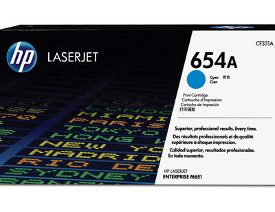 HP 654A CYAN TONER CARTRIDGE