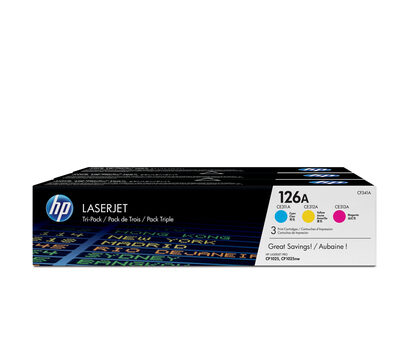 HP 126A TRIPACK TONER CARTRIDGES (CMY)