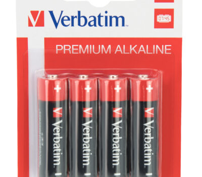 VERBATIM AA ALKALINE BATTERIES 4PK
