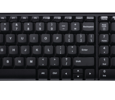 LOGITECH MK220 WIRELESS KEYBOARD AND MOUSE - COMBO - BLACK