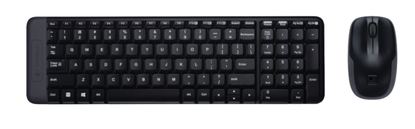 LOGITECH MK220 WIRELESS KEYBOARD AND MOUSE - COMBO - BLACK
