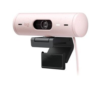 LOGITECH BRIO 500 FULL HD 1080P WEBCAM WITH LIGHT CORRECTION ROSE