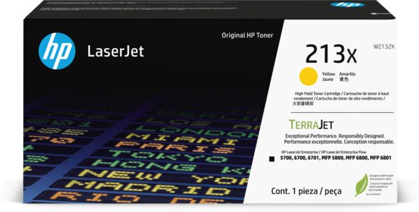 HP 213X YELLOW ORIGINAL LASERJET TONER CARTRIDGE