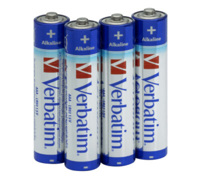 VERBATIM AAA ALKALINE BATTERIES 4PK