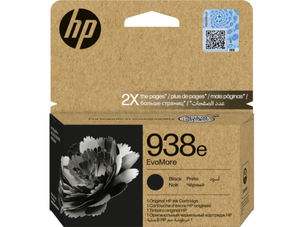 HP 938E EVOMORE BLACK ORIGINAL INK CARTRIDGE