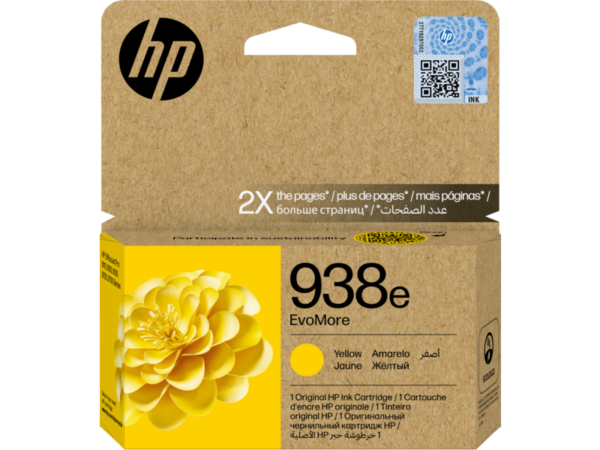 HP 938E EVOMORE YELLOW ORIGINAL INK CARTRIDGE