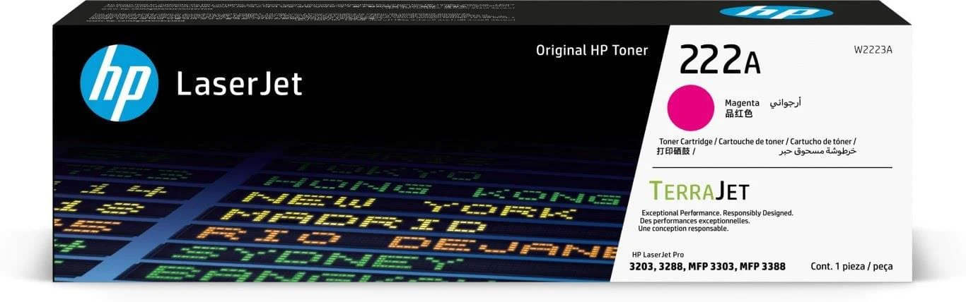 HP 222A MAGENTA ORIGINAL LASERJET TONER CARTRIDGE