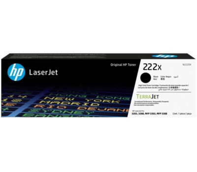 HP 222X HIGH YIELD BLACK ORIGINAL LASERJET TONER CARTRIDGE