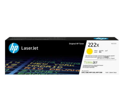 HP 222X HIGH YIELD YELLOW ORIGINAL LASERJET TONER CARTRIDGE
