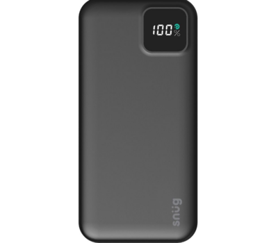 SNUG 10000MAH SQR DIG PD POWERBANK-BLACK
