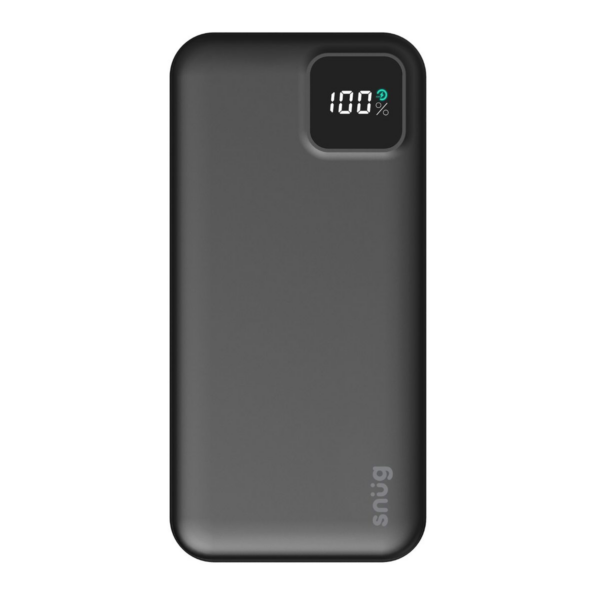 SNUG 10000MAH SQR DIG POWERBANK-BLACK