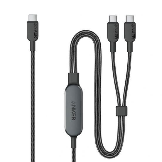 ANKER 2IN1 TYPEC TYPEC CABLE 140W 1.2M BLACK