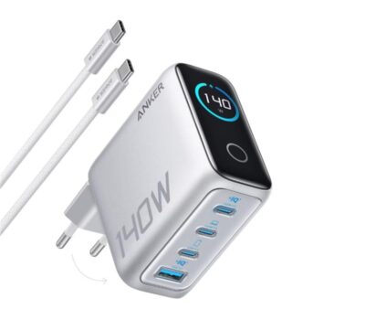 ANKER 4 PORT 140W PD WALL CHARGER AND CABLE GREY
