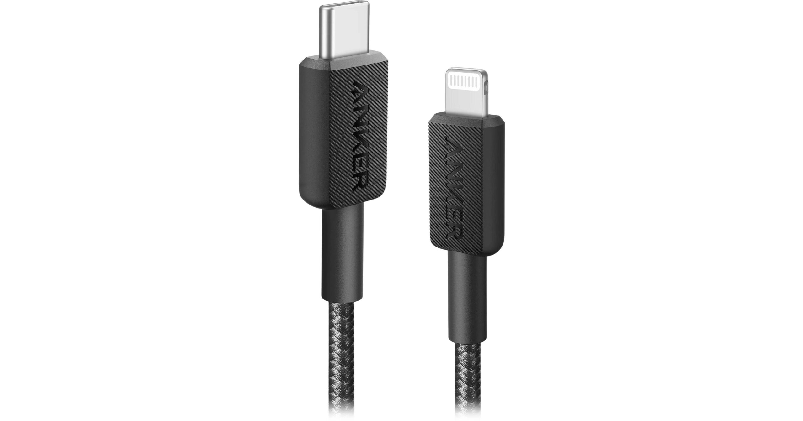 ANKER 322 TYPE MFI BRAIDED CABLE 1.8M BLACK