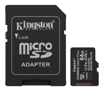 KINGSTON CANVAS SELECT PLUS MICROSD MEMORY CARD 64GB