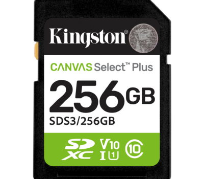 KINGSTON 256GB SDXC CANVAS SELECT PLUS GEN3 150MB/S C10 UHS-I U1 V10