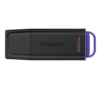 KINGSTON 512GB PORTABLE USB 3.2 GEN 1 DATATRAVELER EXODIA BLACK/PURPLE