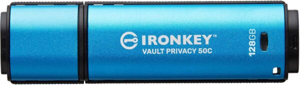 KINGSTON 128GB USB-C IRONKEY VAULT PRIVACY 50C AES-256 ENCRYPTED FIPS 197