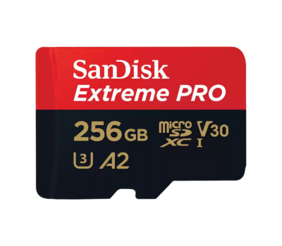 Sandisk Extreme Pro 256GB 4K Video MicroSDXC Card with Adapter