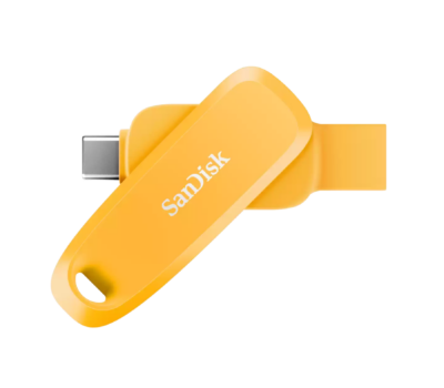 SanDisk Phone Drive USB Type-C/USB Type-A devices, 100MB/s, 512GB - Yellow Daffodil Color
