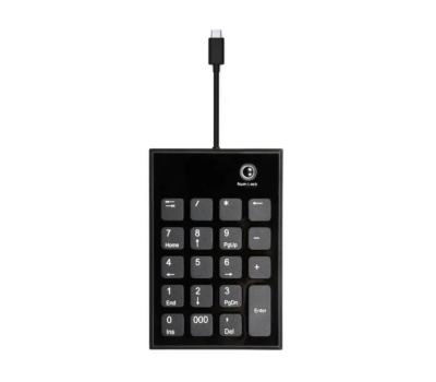 Port Black USB-A & USB-C Numeric Keypad
