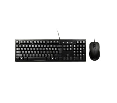 Port Black Wired Keyboard & Mouse Combo