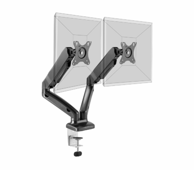 Port Dual-Screen Vesa Mountable up to 32" Desk Monitor Arm