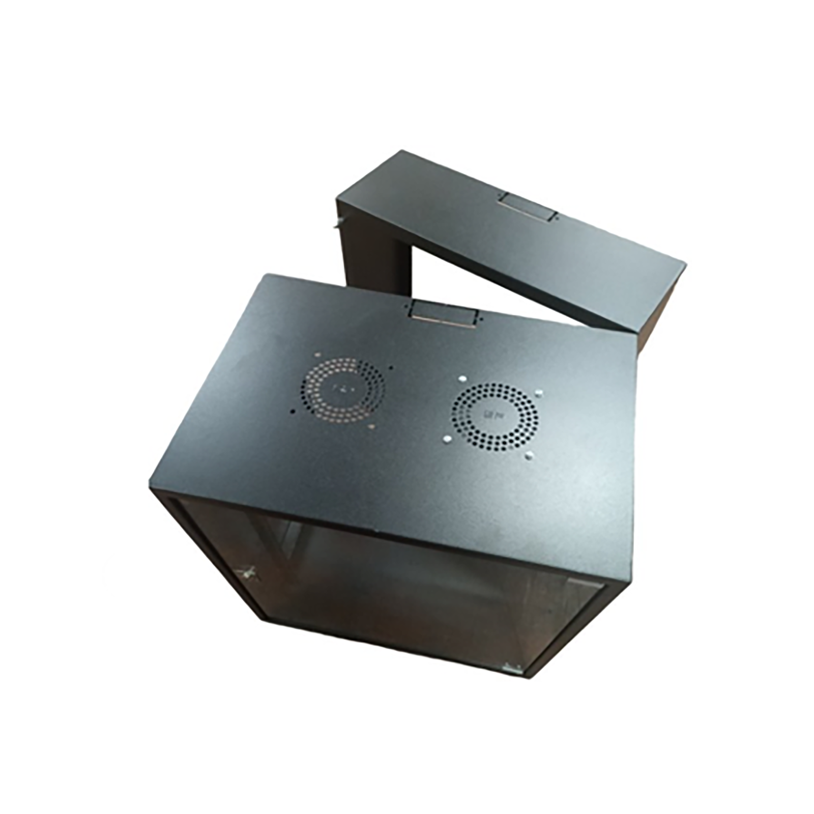 Zone Lite 6U 400+200mm Swing Frame Black Wall Mount Cabinet