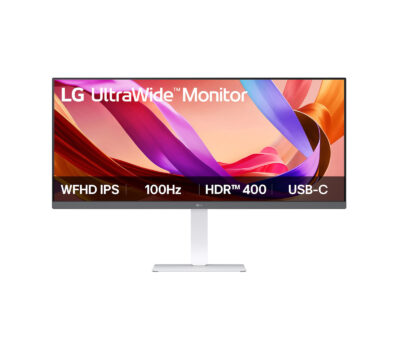 LG UltraWide 34" FHD USB-C White Monitor