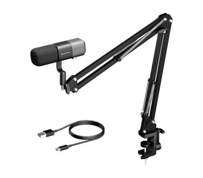 NearStream Podcast/Studio Condenser Microphone with Metal Boom Arm Stand