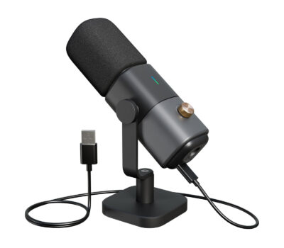 NearStream Podcast & Streaming Dynamic Microphone with Desk Stand