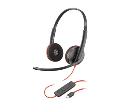HP Poly Blackwire C3220 Binaural USB-C Wired Headset with Travel Case