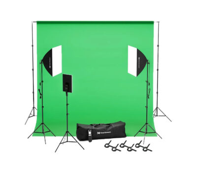 NearStream VK40 Professional Photography Lighting Kit with Green Backdrop